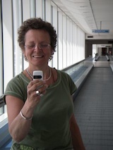 Helen Watson takes a photo
